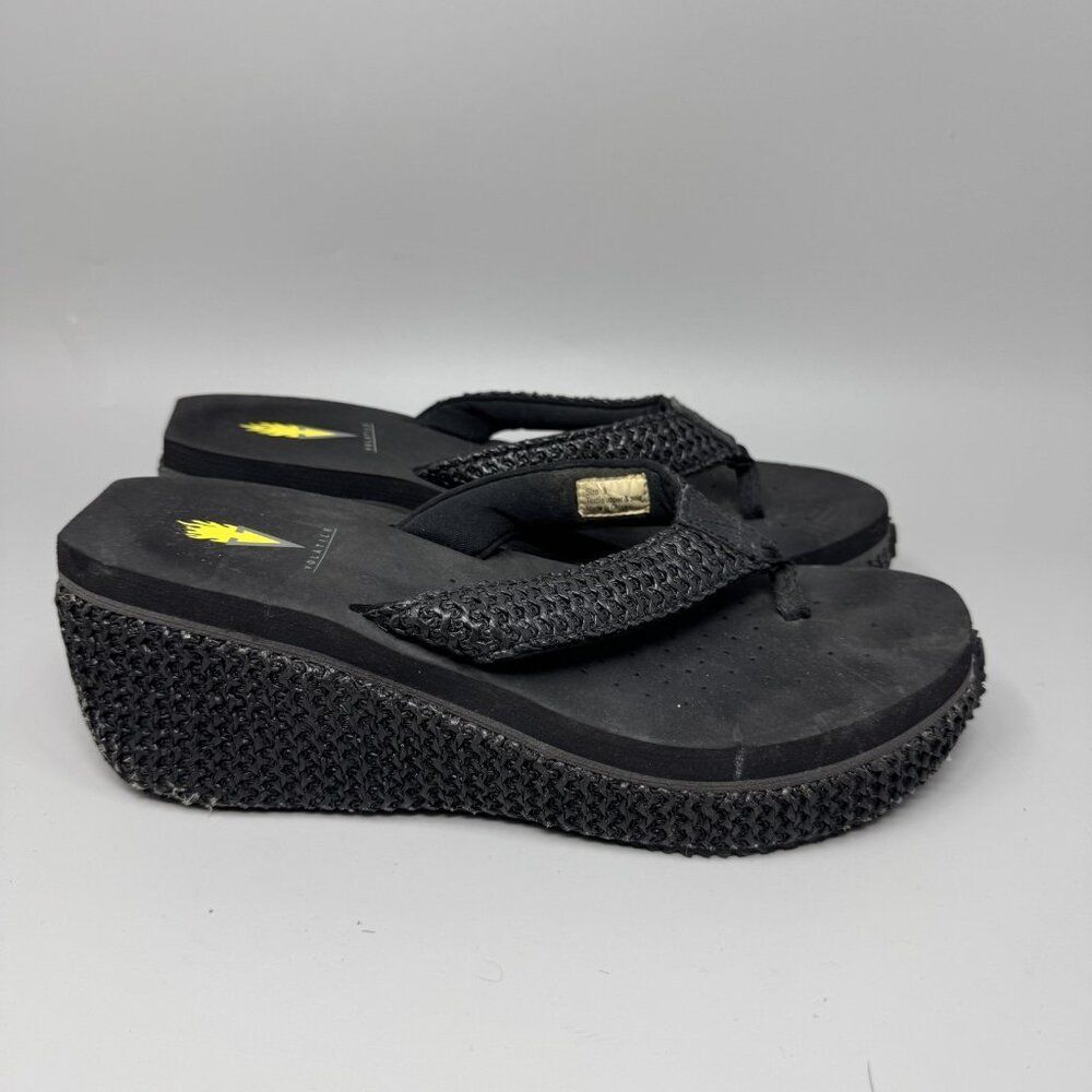 Volatile Shoes Womens Size 9 Platform Wedge Flip Flop Sandals Summer Textured